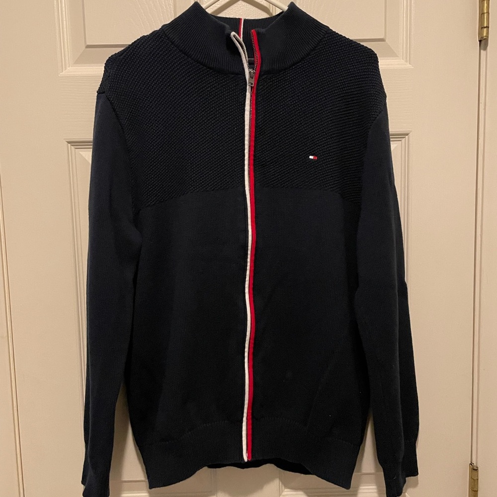 Navy Mens Kip up cardigan
